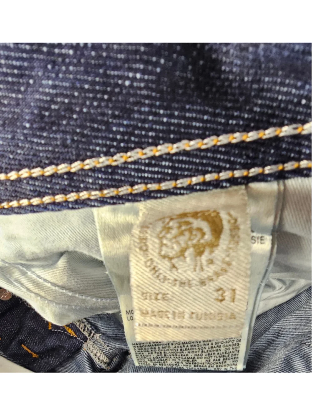 Diesel Larkee Jeans Mens 31x30 Blue Denim Regular Straight 0073N Button Fly